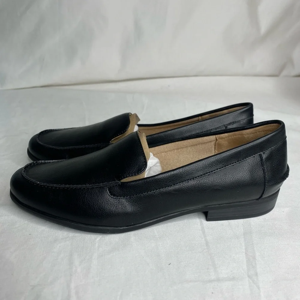 Life Stride Margot Black Burnish Women Loafer New 9.5W